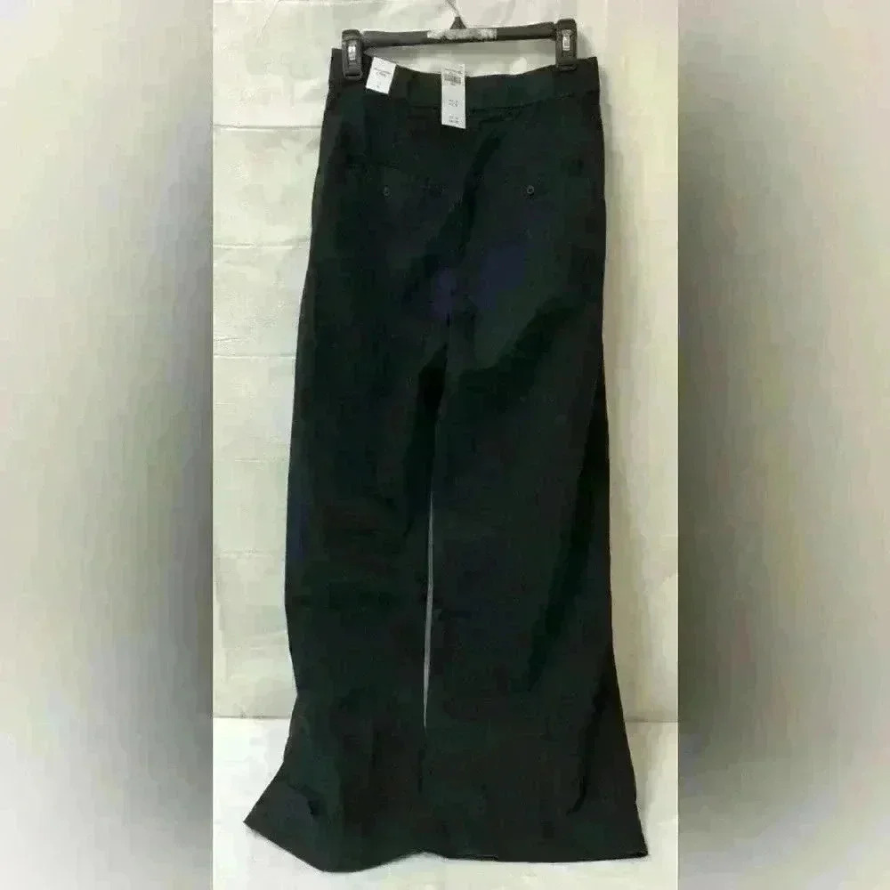 NWT Abercrombie & Fitch Womens Black Cotton Wide Leg Dress Pants Size Small - Picture 7 of 7